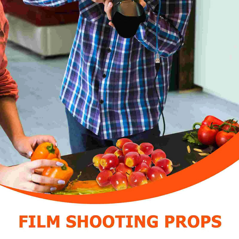 20 vnt. Imituotas mažų vaisių modelių rinkinys Dirbtinės putos Obuoliai Vaisiai imitaciniai netikri raudoni ornamentai modeliai dekoras