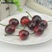 10/60 ks Lacné umelé ovocie a zelenina kvety svadobné dekorácie Scrapbooking falošné bublinové perly čerešňové bobule tyčinky