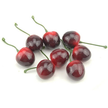 10/60 τμχ Φθηνά τεχνητά φρούτα και λαχανικά λουλούδια διακόσμηση γάμου Scrapbooking Fake Bubble Pearl Cherry Berry Stamen