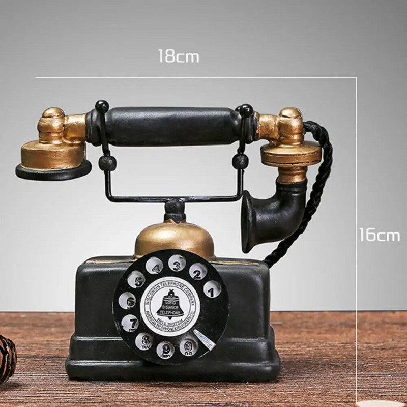Model telefona od smole Vintage telefon Minijaturni retro knjižara Kafić Ukrasi Ukrasi Rekviziti za fotografiju Bar Ukrasni telefoni
