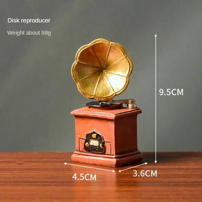 Retro Resin telefono sieninio laikiklio ornamentas Klasikinis numerio rinkimo taksofonas Modelis Craft Vintage namų baro dekoravimas Telefono būdelės skambučių amatai