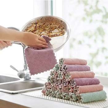 Кухненски парцали против омазняване Ефективна супер абсорбираща кърпа за почистване от микрофибър Съд за миене на дома Кухненска кърпа за почистване