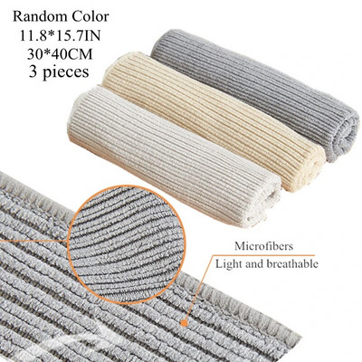 3 DB Erős tisztítókendő Mikroszálas konyhai tisztítótörölköző Mosogatógép tapadásmentes olajos rongy háztartási fürdőszobai mosogatórongy