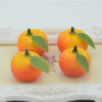 Нови портокалови 10 бр. 3,5 см изкуствена фалшива пяна, плодове, горски плодове, скрапбукинг, цветя за Направи си сам сватбена симулация, украса на дърво