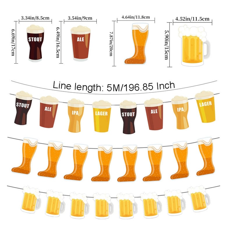 1 tk komplekt 16,4 jala pikkune pruun kollane paberkaart pensionile jäämiseks bännerkaunistusteks Kaunistusbänneri kaunistused