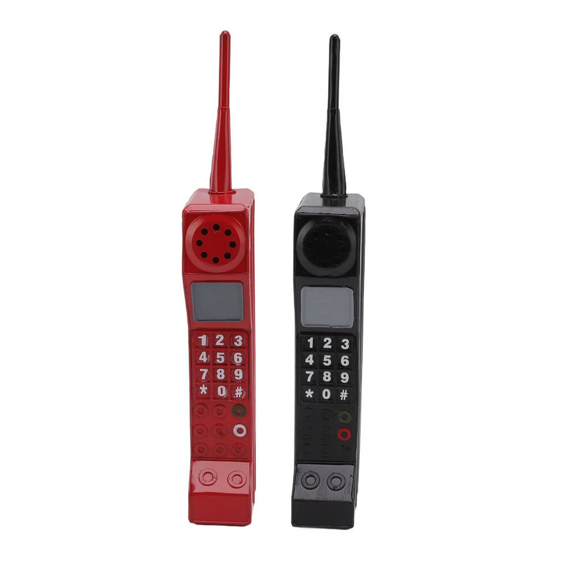 Retro ukras od cigle za mobitel, starinski model mobilnog telefona, simulacija, fotografski rekviziti, stilizirani ukrasi, mini telefon