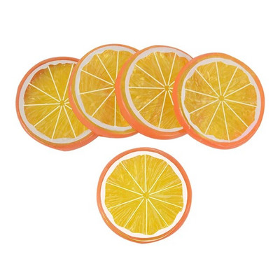 5 vnt PVC dirbtinio apelsino citrinos griežinėlis Kalėdų Helovino Naujųjų Metų vakarėlis Namų dekoras netikri vaisiai maisto fotografijos reikmenys