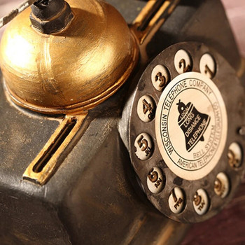 Διακόσμηση Παλιά και βρώμικη χειροτεχνία Τηλέφωνο Σαλόνι Τηλέφωνο Ρετρό Τηλέφωνο αντίκα Vintage Τηλέφωνο