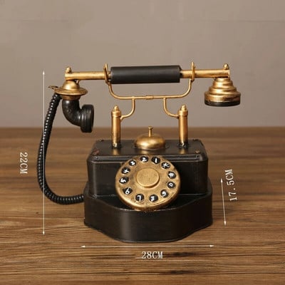 Pribor Nordic Retro Vintage Rotate Vintage Fiksni telefon Okretni brojčanik Antikni fiksni telefon Za ukrašavanje kafića
