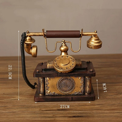 Pribor Nordic Retro Vintage Rotate Vintage Fiksni telefon Okretni brojčanik Antikni fiksni telefon Za ukrašavanje kafića