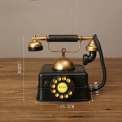 Pribor Nordic Retro Vintage Rotate Vintage Fiksni telefon Okretni brojčanik Antikni fiksni telefon Za ukrašavanje kafića