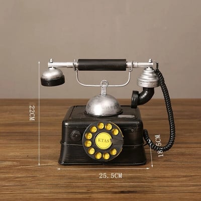 Pribor Nordic Retro Vintage Rotate Vintage Fiksni telefon Okretni brojčanik Antikni fiksni telefon Za ukrašavanje kafića