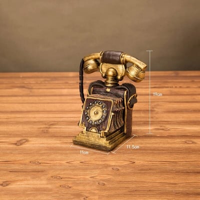 Pribor Nordic Retro Vintage Rotate Vintage Fiksni telefon Okretni brojčanik Antikni fiksni telefon Za ukrašavanje kafića