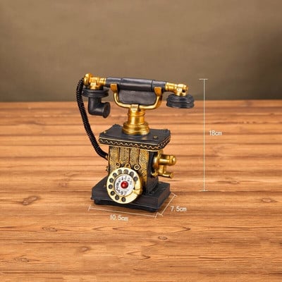 Pribor Nordic Retro Vintage Rotate Vintage Fiksni telefon Okretni brojčanik Antikni fiksni telefon Za ukrašavanje kafića