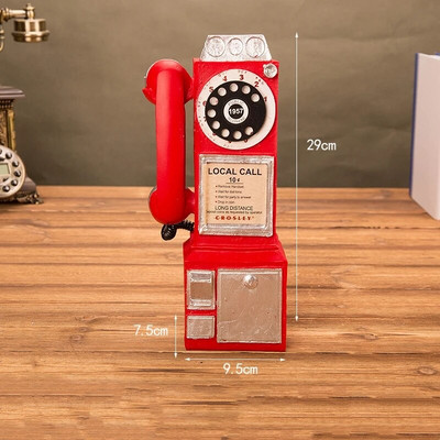 Pribor Nordic Retro Vintage Rotate Vintage Fiksni telefon Okretni brojčanik Antikni fiksni telefon Za ukrašavanje kafića