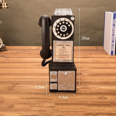 Pribor Nordic Retro Vintage Rotate Vintage Fiksni telefon Okretni brojčanik Antikni fiksni telefon Za ukrašavanje kafića