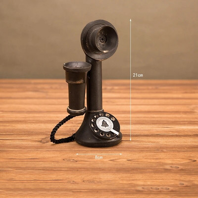 Pribor Nordic Retro Vintage Rotate Vintage Fiksni telefon Okretni brojčanik Antikni fiksni telefon Za ukrašavanje kafića