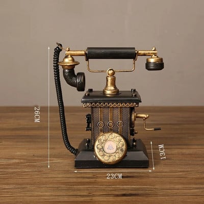 Pribor Nordic Retro Vintage Rotate Vintage Fiksni telefon Okretni brojčanik Antikni fiksni telefon Za ukrašavanje kafića