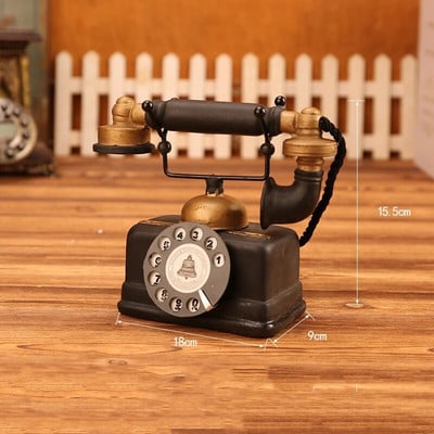 Pribor Nordic Retro Vintage Rotate Vintage Fiksni telefon Okretni brojčanik Antikni fiksni telefon Za ukrašavanje kafića