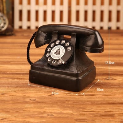 Pribor Nordic Retro Vintage Rotate Vintage Fiksni telefon Okretni brojčanik Antikni fiksni telefon Za ukrašavanje kafića