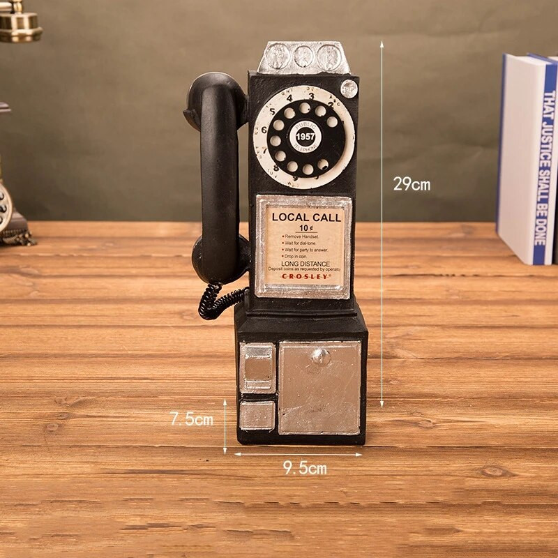 Pribor Nordic Retro Vintage Rotate Vintage Fiksni telefon Okretni brojčanik Antikni fiksni telefon Za ukrašavanje kafića