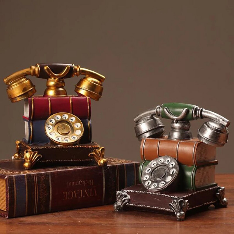 Vintage model telefona od smole Lažna knjiga Dekoracija telefona Kreativni dom Retro ukras Dekorativni telefon za bar Uredski stol