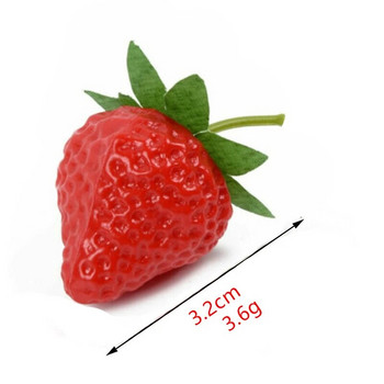 10 τεμ. Τεχνητό φρούτο Ψεύτικη φράουλα Πλαστική προσομοίωση Στολίδι φράουλα Χειροτεχνία φωτογραφίας στηρίγματα Παιδικά παιχνίδια διακόσμησης σπιτιού