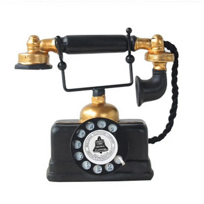 Resin telefonimudel Vanatelefon Miniatuurne Retro raamatupood Kohvik Decora Kaunistused Fotograafia Rekvisiidid Baar Dekoratiivsed telefonid