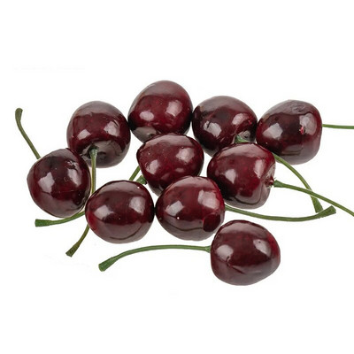 10 τεμ. Fake Cherry Simulated Cherry Model Simulation Artificial Fruit Red Cherry Ornament Craft Home Decoration Photography Props