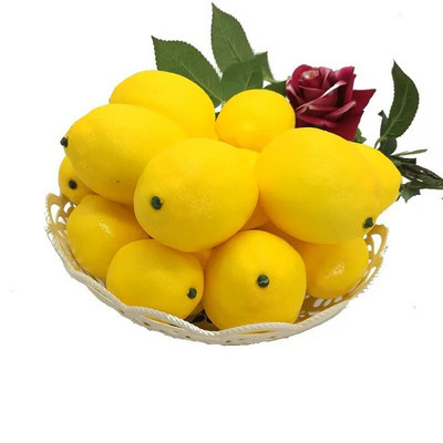Yellow Green Lemon Artificial Fruits Food Photography Props Home Garden Decoration Simulation Plastic Fake Fruits