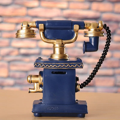 American European Style Old Classic Decoration Vooder Room Granny Chic Telefon Vintage Black Office Home Accessory