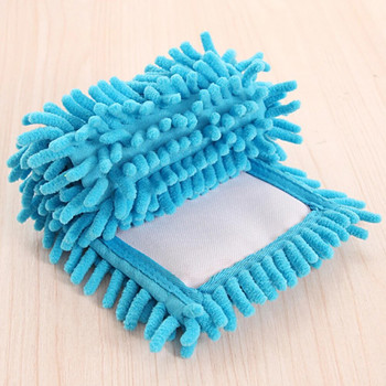 1/2 ΤΕΜ. 41x12 cm Μπλε μικροϊνών σενίλ αντικαθιστώμενη υφασμάτινη κεφαλή για επεκτεινόμενες σφουγγαρίστρες Καθαρισμός επάνω οικιακού δαπέδου