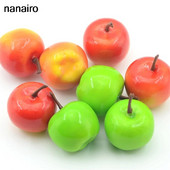10 dirbtinių putplasčio mažų uogų žaliųjų obuolių ir raudonųjų obuolių šeimos modeliavimo vestuvinės virtuvės, papuoštos daržovėmis