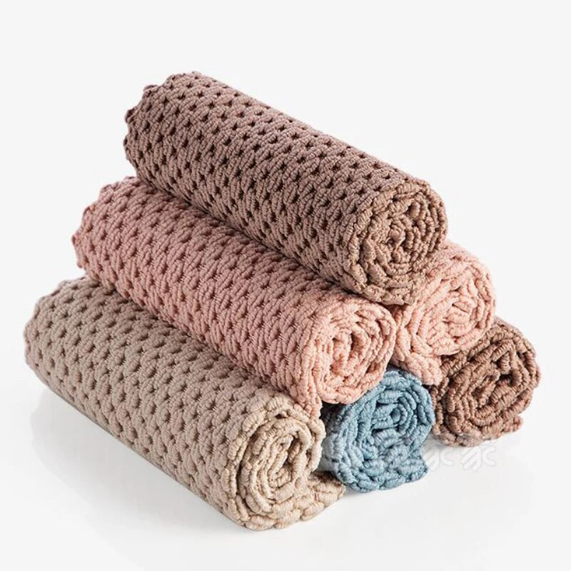 5kom poliesterski/najlonski ručnik za čišćenje protiv masnoće Krpa za čišćenje Višenamjenska kućna perilica posuđa Kuhinjski pribor Krpe za brisanje