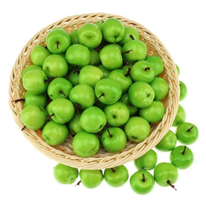 20 buc Roșu/Verde Mini Artificial Măr Fals Fructe Simulare Ornament Realistic Decor pentru Casa Bucătărie Partid Decorare de Crăciun