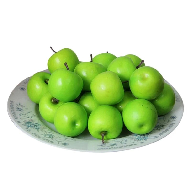 20 buc Roșu/Verde Mini Artificial Măr Fals Fructe Simulare Ornament Realistic Decor pentru Casa Bucătărie Partid Decorare de Crăciun