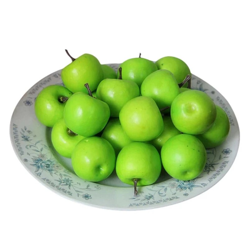 20 buc Roșu/Verde Mini Artificial Măr Fals Fructe Simulare Ornament Realistic Decor pentru Casa Bucătărie Partid Decorare de Crăciun