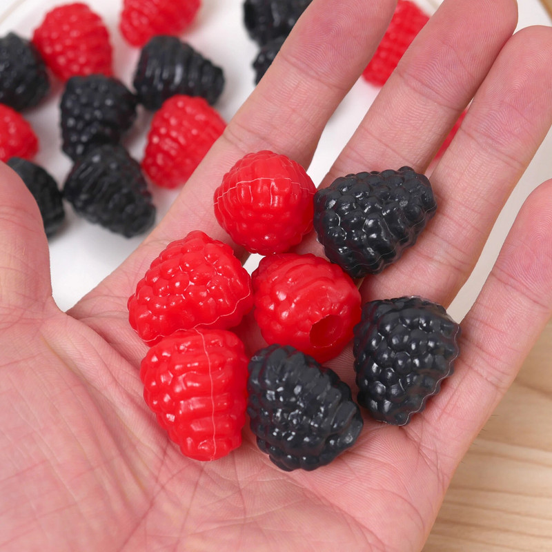 10 ks Rimulation Červená malinová dekorácia torty Simulácia malých ovocných modelov Falošné jahodové modely Torta DIY dekoračné rekvizity