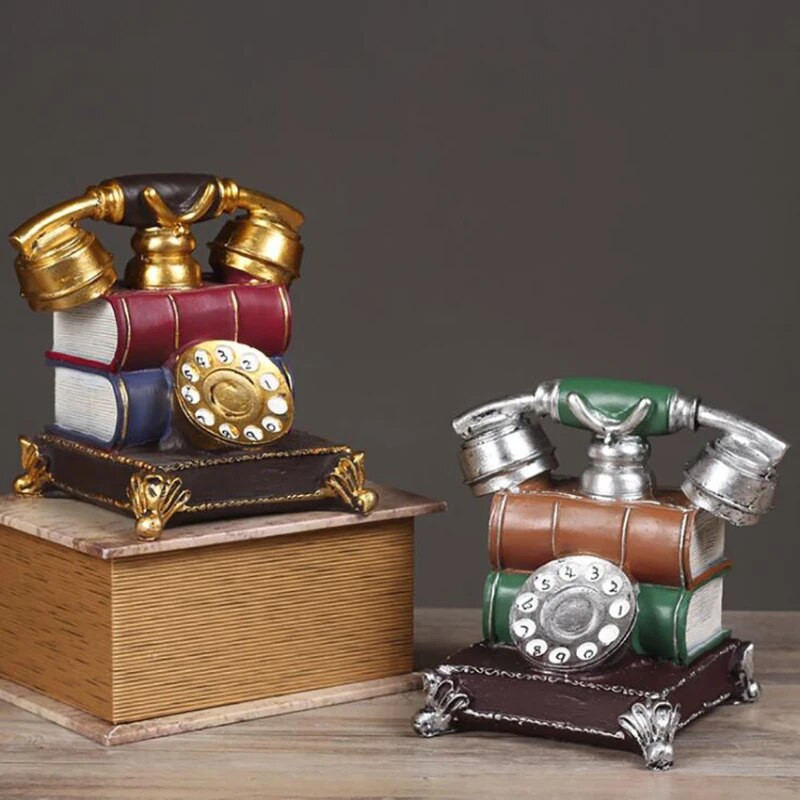 Vintage model telefona od smole Lažna knjiga Dekoracija telefona Kreativni dom Retro ukras Dekorativni telefon za bar Uredski stol
