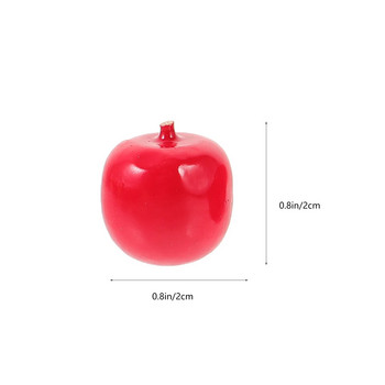 Tofficu Μινιατούρα Μήλα 50τμχ Τεχνητά Πράσινα Κόκκινα Μήλα Αφρούς Μήλα Ψεύτικα φρούτα