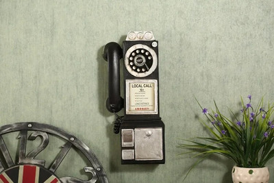 Retro zidni privjesak za telefon Vintage model telefona Zidni viseći ukrasi Namještaj Rukotvorine Poklon za bar Uređenje doma Stari telefon