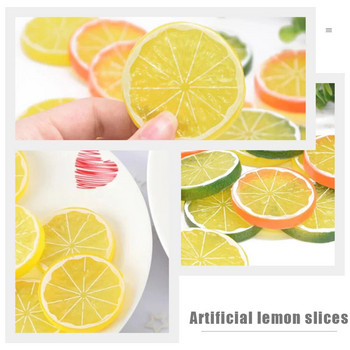13 бр. лимонена киселина изкуствени лимони пластмасови резени лайм фалшив кухненски реквизит за фотография pvc модел на изкуствен орнамент