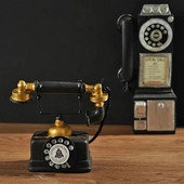 Vintage telefonikujuke Retro vana antiikne töölauakaunistus Seinale kinnitatav mööbel Telefonikujud Kohvbaar Ornament Kingitus