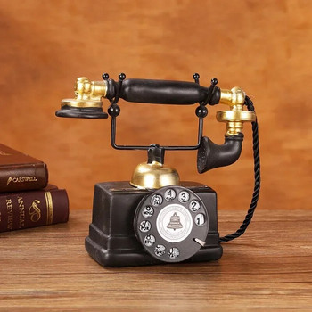 Vintage Τηλεφωνικό Ειδώλιο Ρετρό Παλιά Αντίκα Διακόσμηση Επιτραπέζιου Επιτραπέζιου Έπιπλα Τηλεφώνου Αγάλματα Καφέ Μπαρ Στολίδι Δώρο