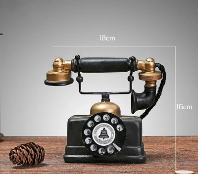 Vintage telefonikujuke Retro vana antiikne töölauakaunistus Seinale kinnitatav mööbel Telefonikujud Kohvbaar Ornament Kingitus