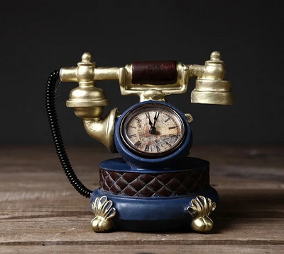 Vintage telefonikujuke Retro vana antiikne töölauakaunistus Seinale kinnitatav mööbel Telefonikujud Kohvbaar Ornament Kingitus