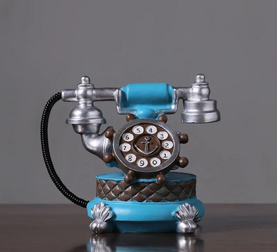 Vintage telefonikujuke Retro vana antiikne töölauakaunistus Seinale kinnitatav mööbel Telefonikujud Kohvbaar Ornament Kingitus