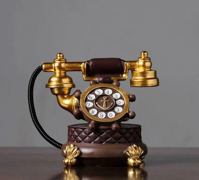 Vintage telefonikujuke Retro vana antiikne töölauakaunistus Seinale kinnitatav mööbel Telefonikujud Kohvbaar Ornament Kingitus