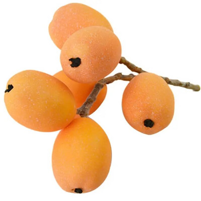 Elutruu kunstpuuviljadest simuleeritud loquat dekoratiivvaht kunstviljadest võltsviljadest fotograafia rekvisiidid kodukaunistused
