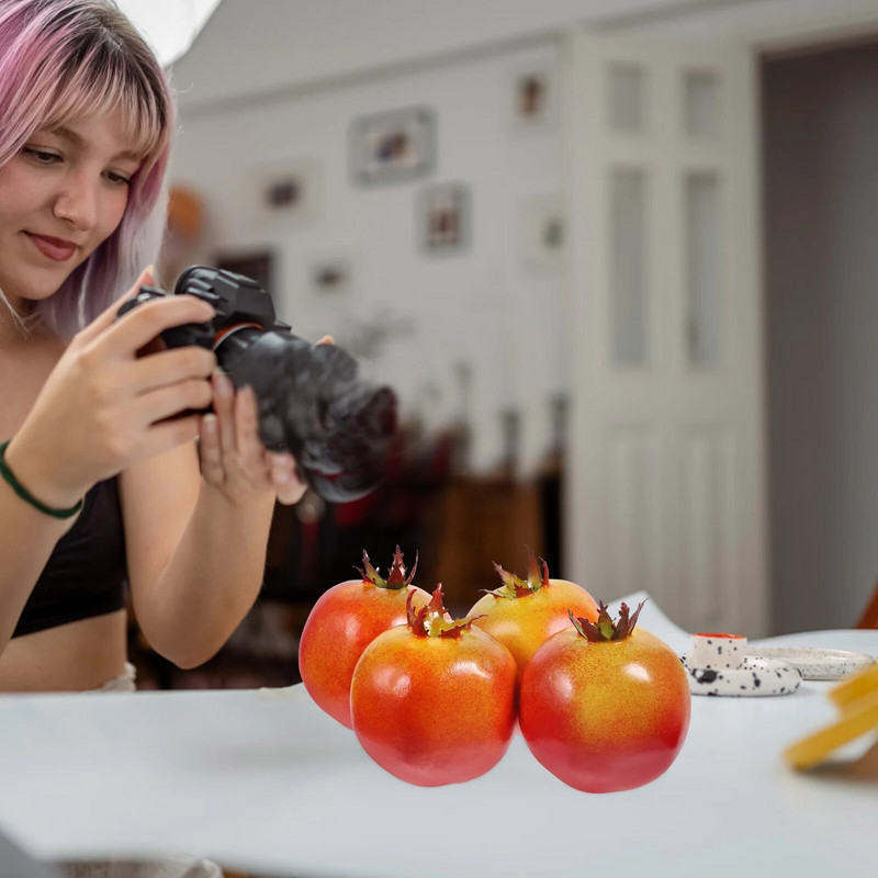 4 ks simulovaného ovocného modelu hrozna, dekorácie do domácnosti, fotografické rekvizity, penová simulácia granátového jablka